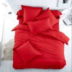 Спално бельо Ранфорс - Червено