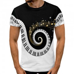 3D Мъжка тениска Музикална