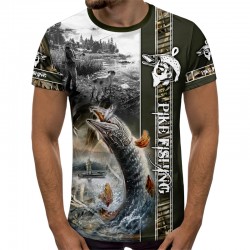 3D Мъжка тениска с рибарски...