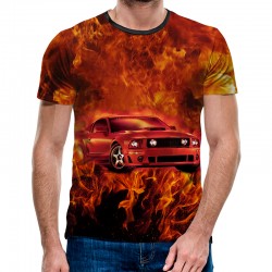 3D Мъжка тениска Car 6869 +...