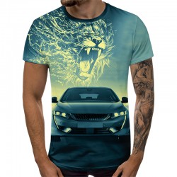 3D Мъжка тениска Car 6856 +...