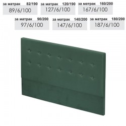 Табла за легло Ботън, зелено