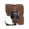 Одеяло микрофибър каре MiKa, Sherpa, Brown