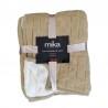 Декоративно одеяло MiKa Braid Knitted Sherpa, Beige