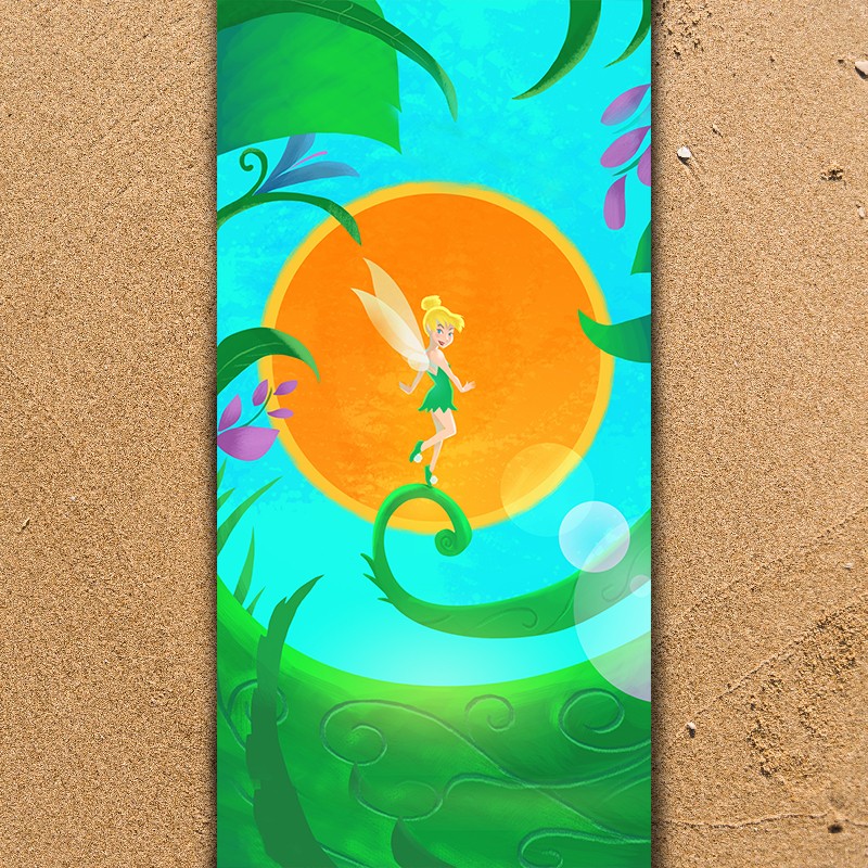 3D Плажни кърпи Kids Tinkerbell