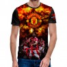 3D Мъжка Фенска тениска Manchester Utd