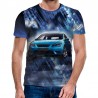 3D Мъжка тениска Car 6870 + надпис