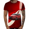 3D Мъжка тениска Car 6864 + надпис