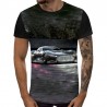 3D Мъжка тениска Car 6852 + надпис