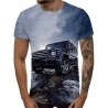 3D Мъжка тениска Car 6851 + надпис