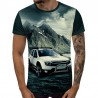 3D Мъжка тениска Car 6842 + надпис
