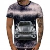 3D Мъжка тениска Car 6841 + надпис