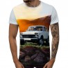 3D Мъжка тениска Car 6831 + надпис