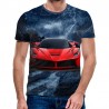 3D Мъжка тениска Car 6826 + надпис