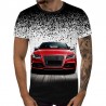 3D Мъжка тениска Car 6478 + надпис