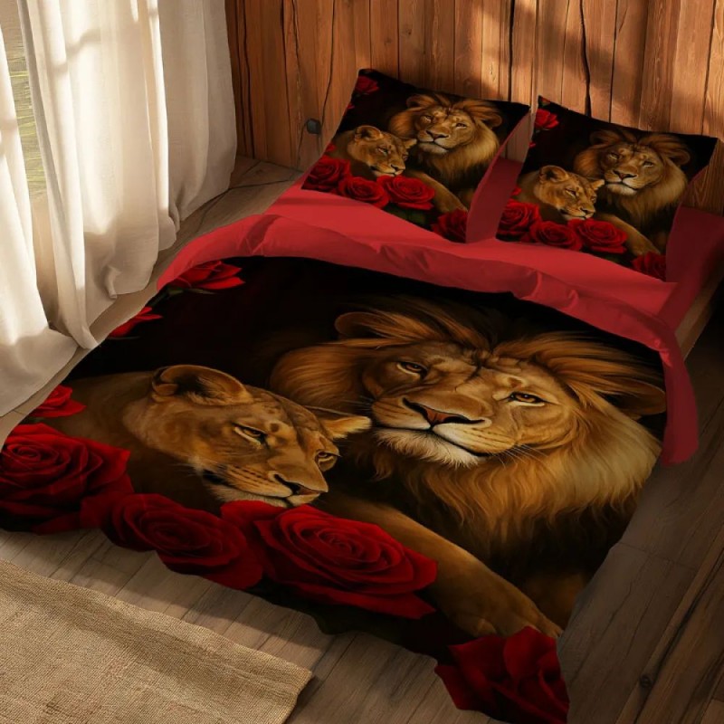 3D спално бельо с Животни, Lions 13934