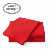 Чаршаф с ластик памучен сатен White Boutique Червено 27см.