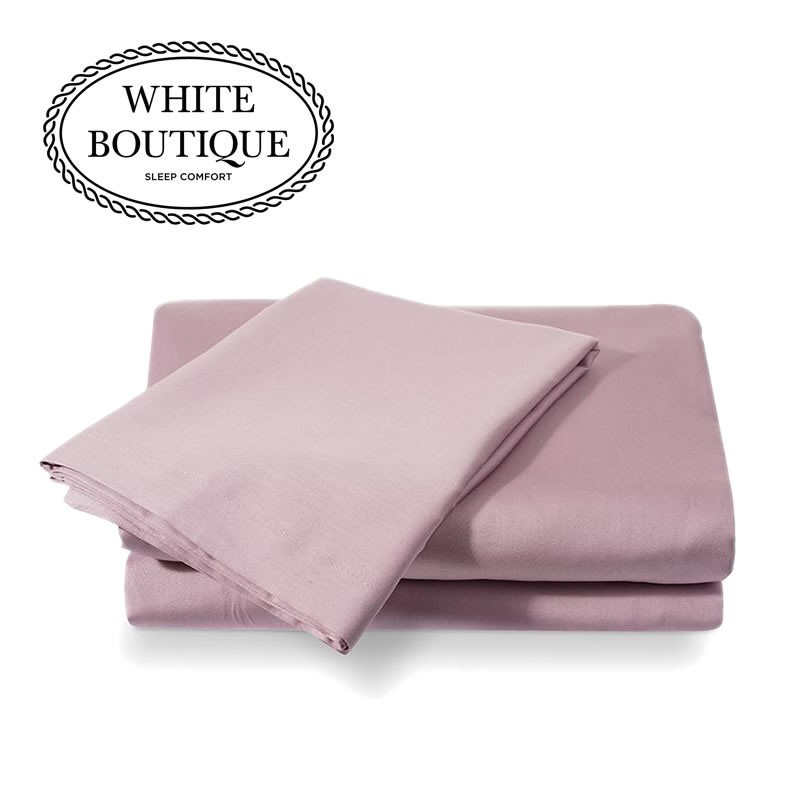 Чаршаф с ластик памучен сатен White Boutique Лилав 27см.