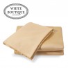 Чаршаф с ластик памучен сатен White Boutique жълто 27см.