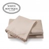 Чаршаф с ластик памучен сатен White Boutique BEIGE 37см.