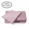 Чаршаф с ластик памучен сатен White Boutique Лилав 37см.
