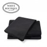 Чаршаф с ластик памучен сатен White Boutique Черно 37см.