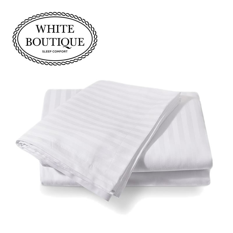 Торба за завивка White Boutique памучен сатен Бяло райе