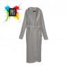 Халат за баня с шал яка Вафел сив