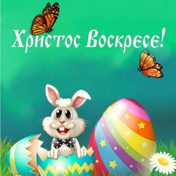 3D спално бельо без долен чаршаф Великденски заек 2 ЧАСТИ