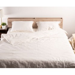 Спално бельо от лен Linen Snow white