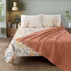 Спално бельо памук в комплект с ковертюра, FAYETTE APRICOT