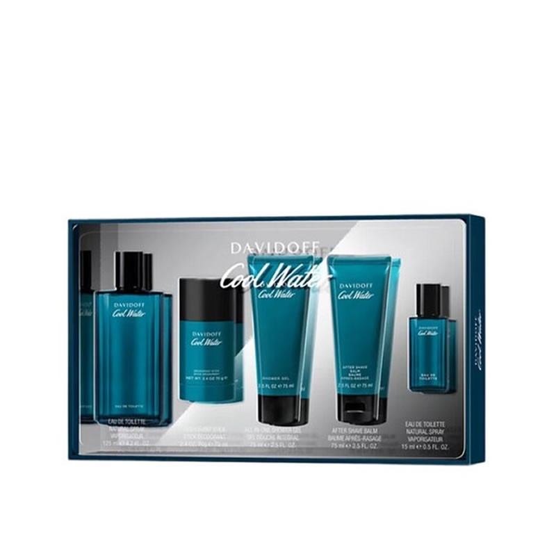 Davidoff Cool Water /мъжки/ Комплект - EdT 125 ml + a/s balm 75 ml + sh/gel 75 ml + deo stick 75 ml + EdT 15 ml